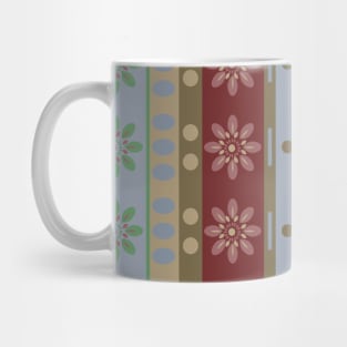 Striped decorative floral pattern Mug